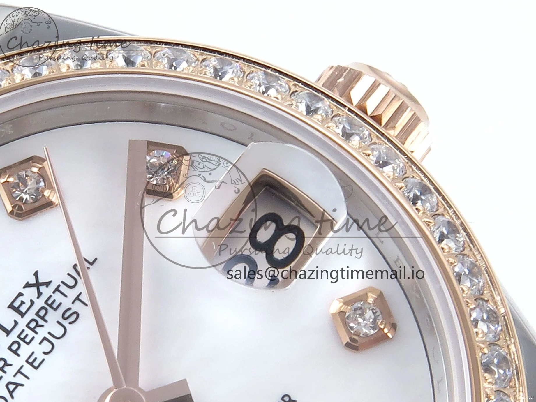 MiroTime 0324 DateJust 31 278381RBR ARF 1:1 Best Edition 904L Steel White Diamonds Dial Diamonds Bezel on SS RG Jubilee Bracelet ETA Versatile 392